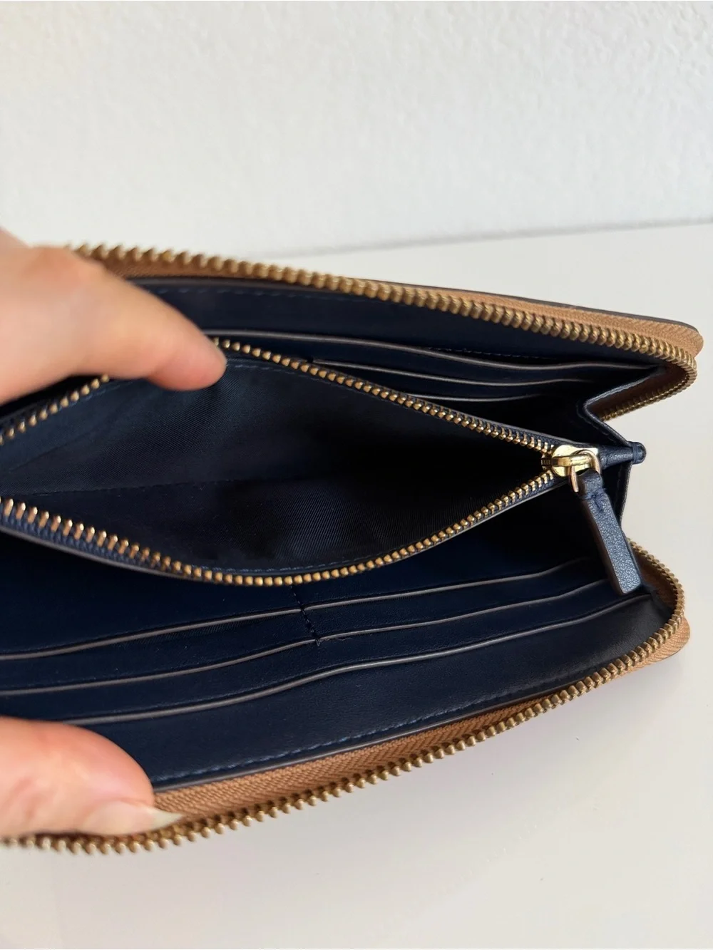 Tory Burch Tan Zip-Around Continental Wallet